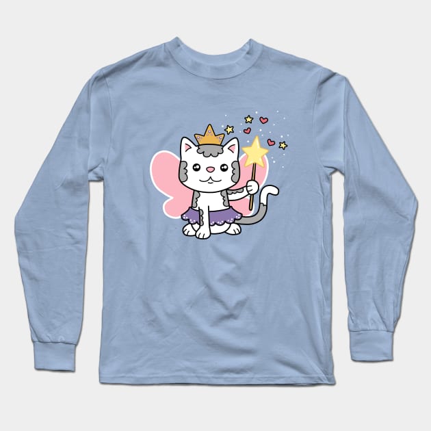 Fairy Kitten Long Sleeve T-Shirt by beckadoodles